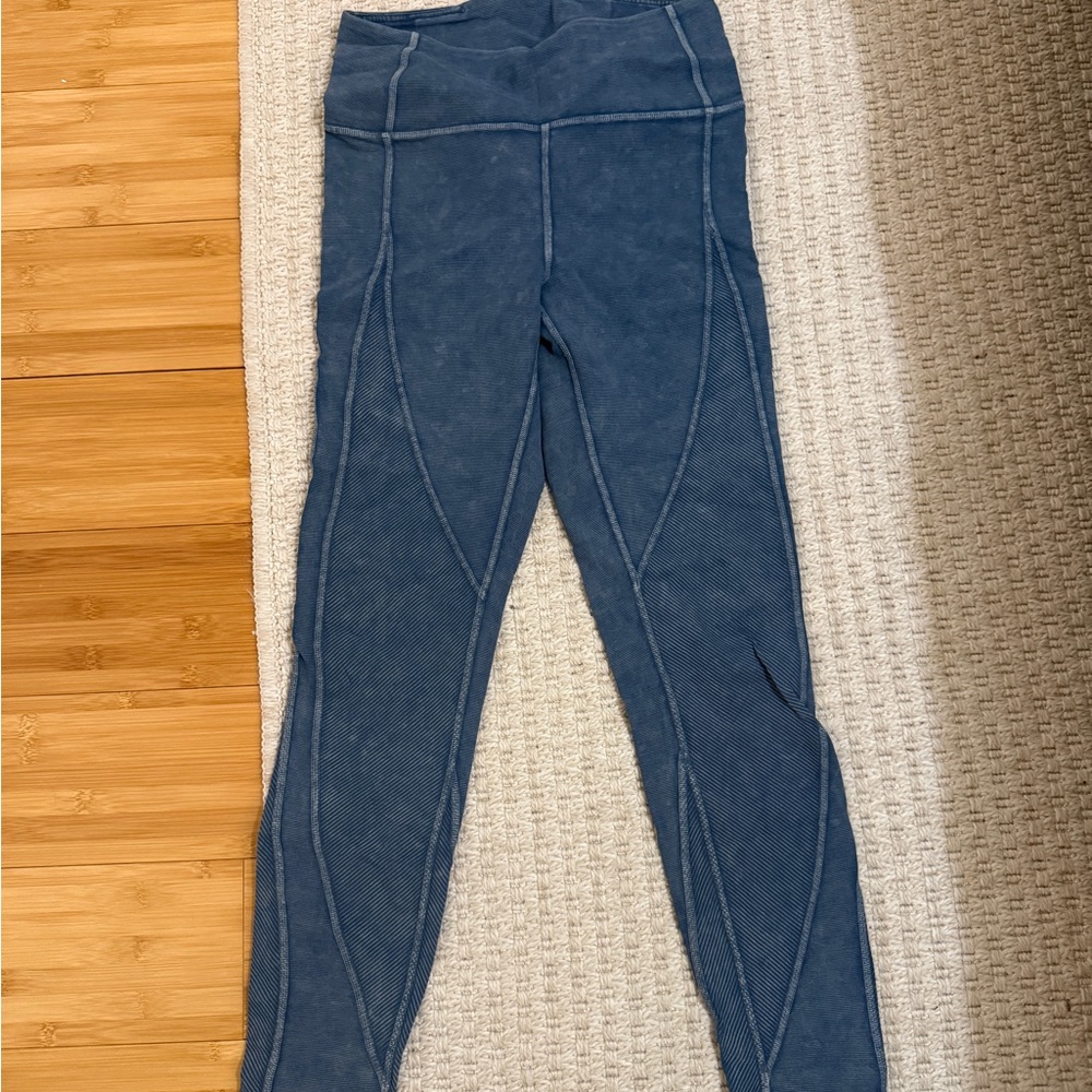 Blue Lululemon High-Waisted Leggings